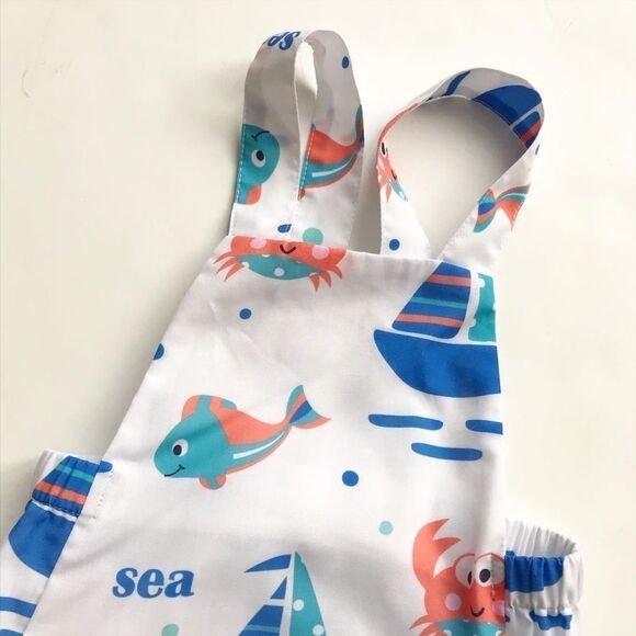 Patpat Sea print bubble romper EUC 12-18 months - Picture 2 of 5